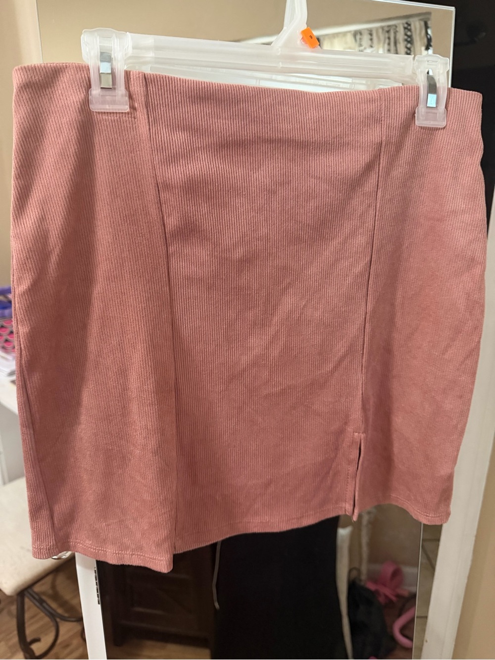 eesome Rose Pink Corduroy Mini Skirt